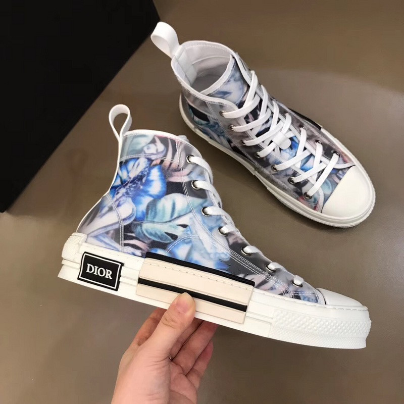 dio* b23 flowers technical canvas high-top sneaker