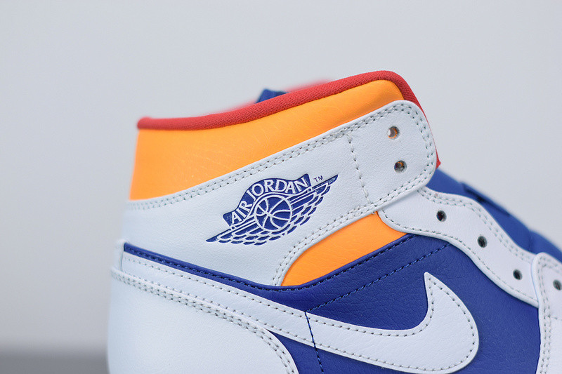 air jordan 1 mid royal blue laser orange 554724-131