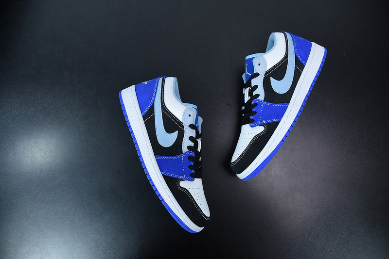 air jordan 1 low black blue white dh0206-400