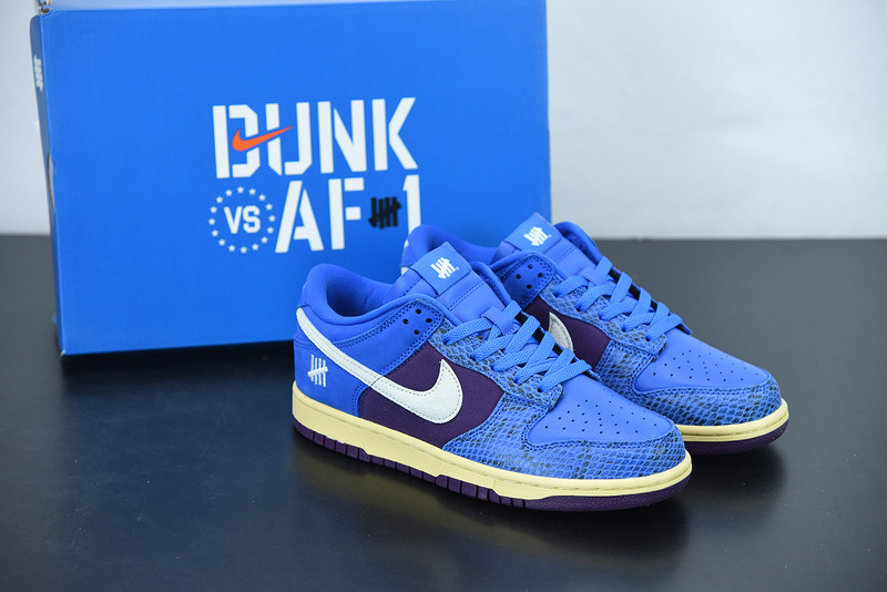 undefeated x nike dunk low ‘royal/purple’ dh6508-400