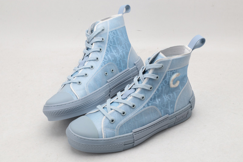 dio* b23 oblique high-top white sneaker