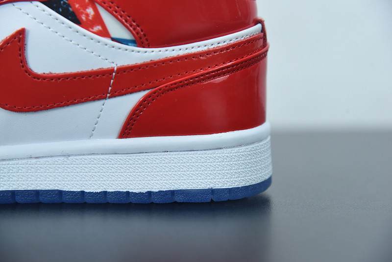 air jordan 1 mid red patent dc7294-600