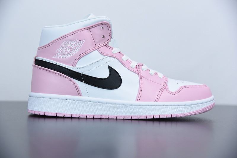 air jordan 1 mid white pink bq6472-500