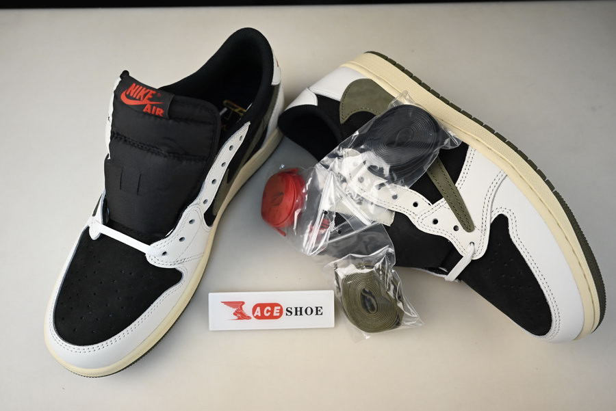 travis scott x air jordan 1 low og “olive” dz4137-106