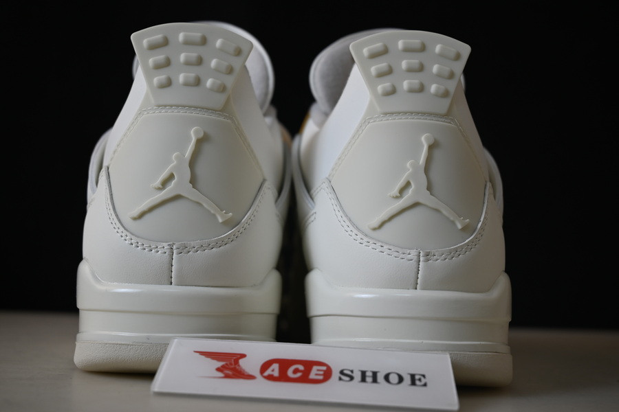 air jordan 4 sail metallic gold black aq9129-170