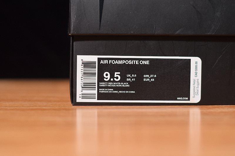 nike air foamposite pro "university red" 624041-604