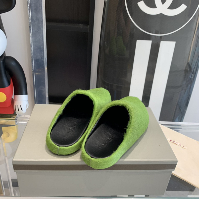 marni calf hair slippers