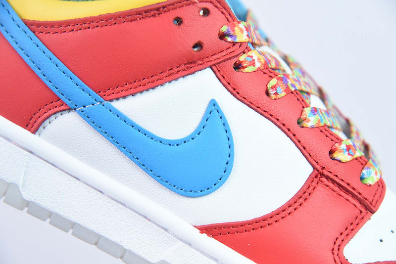 lebron james x nike dunk low “fruity pebbles” dh8009-600