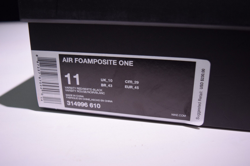 nike air foamposite one "metallic red" 314996-610