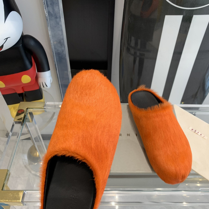 marni calf hair slippers