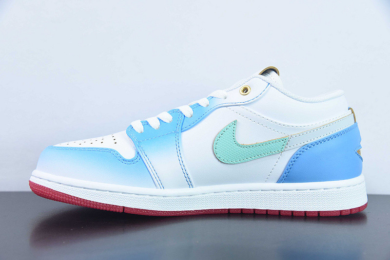 air jordan 1 low gs white university blue fn8895-141