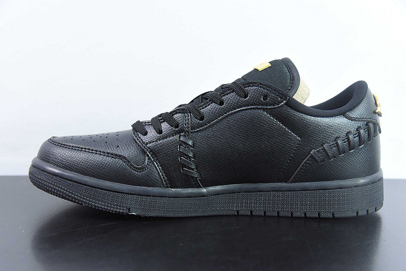air jordan 1 low method of make “black/metallic gold” fn5032-007