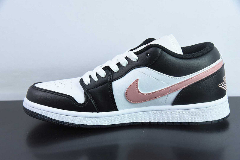 Air Jordan 1 Low "Black/Rust Pink/White" 553558-165