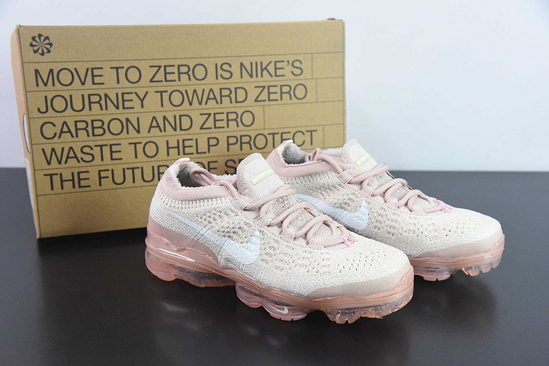 nike vapormax 2023 flyknit w "oatmeal/pearl pink" dv6840-101