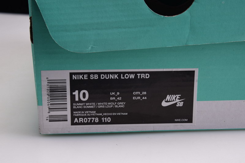 nike sb dunk low trd "summit white" ar0778-110